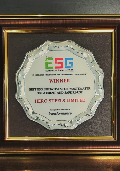  Awarded for Best initiatives for wastewater Treatment and Safe Re-use