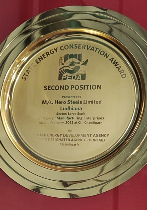 Awarded as second position-State Energy Conservation award
