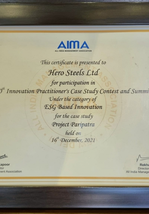  Awarded for the participation in 10f Innovation Practitioner's Case Study Contest and Summit