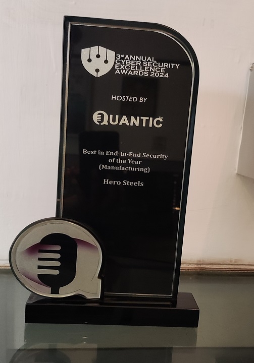 Awarded as Best in End To End Security in Manufacturing